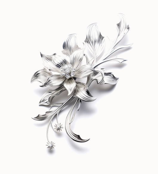 Diamond brooch